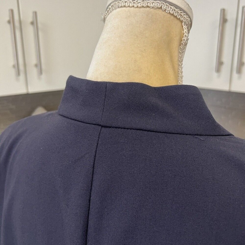 Lane Bryant Open Front Blue Blazer Size 22 Zippered Pockets - Picture 8 of 8